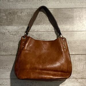 Brown Pleather Shoulder Bag Purse